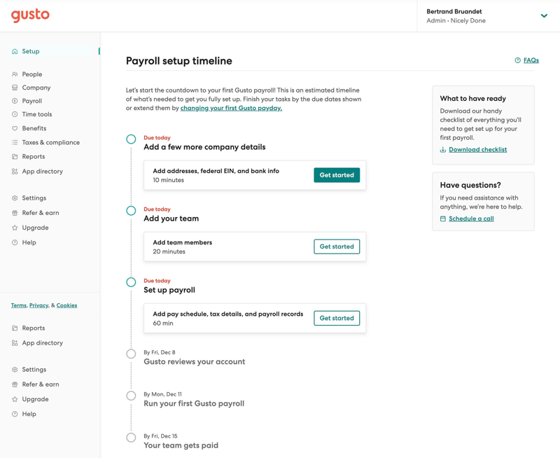 Gusto
			                  ux ui design