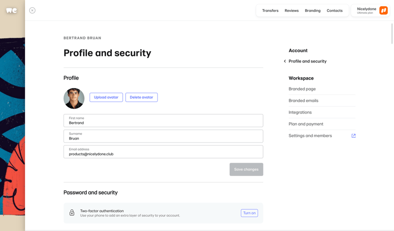 WeTransfer
			               ux ui design