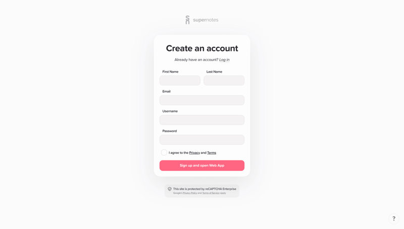 Supernotes
			        ux ui design