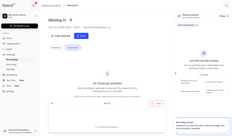 Fyxer screen example
