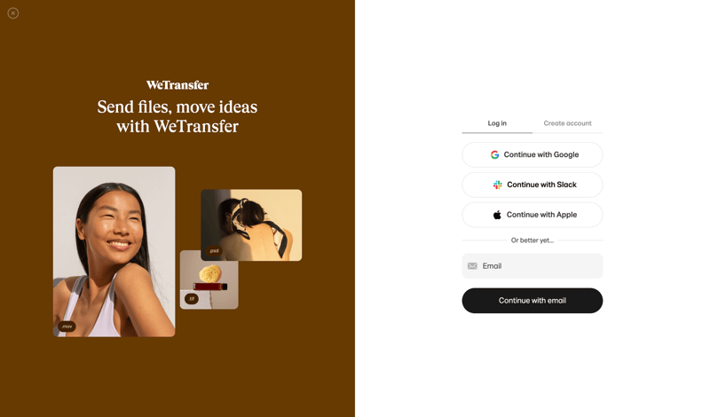WeTransfer
			          ux ui design