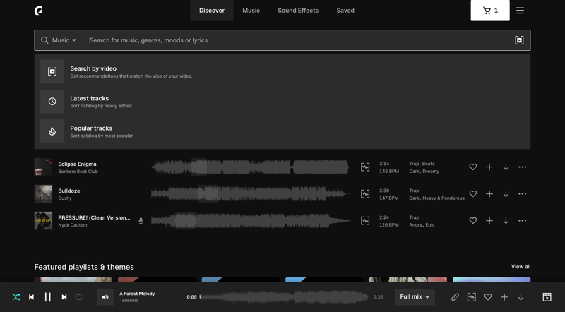 Epidemic Sound
			       ux ui design