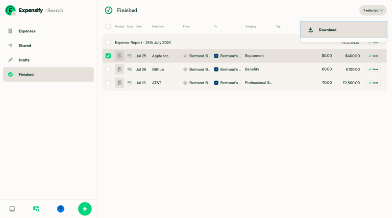 Expensify
			            ux ui design