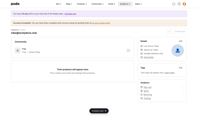 Podia
			             ux ui design
