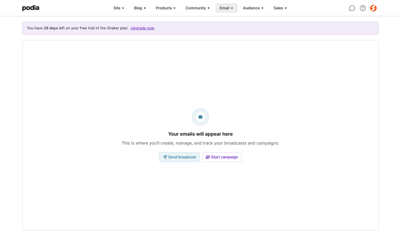 Podia
			         ux ui design