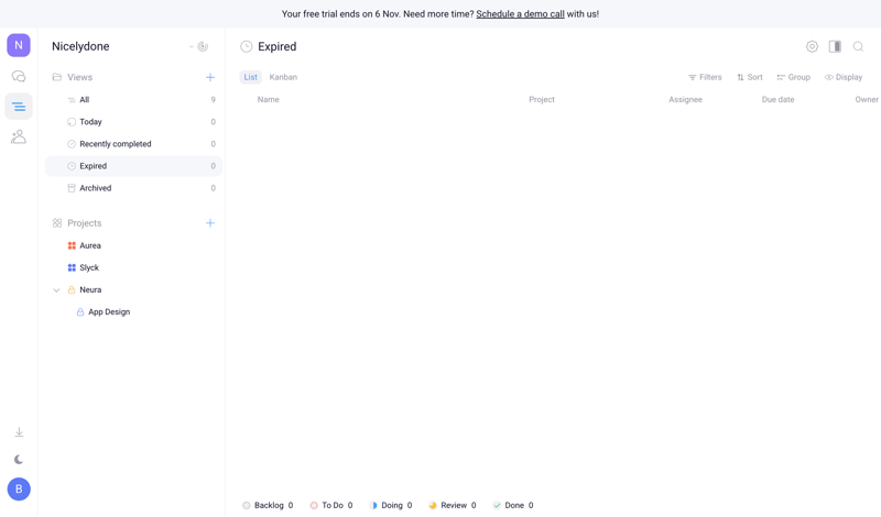 Orchestra screen example