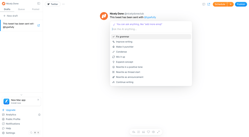 Typefully
			        ux ui design