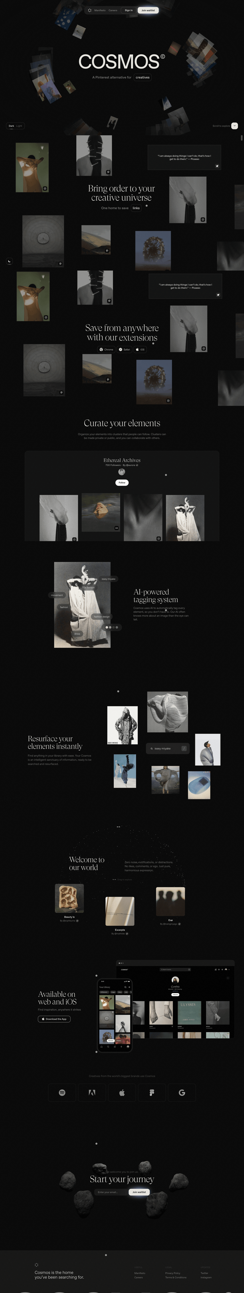 Cosmos
				 page example