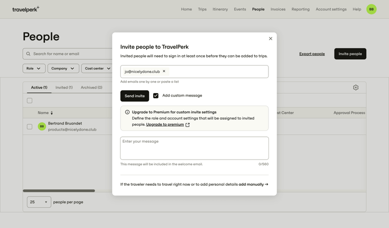 Travelperk screen example