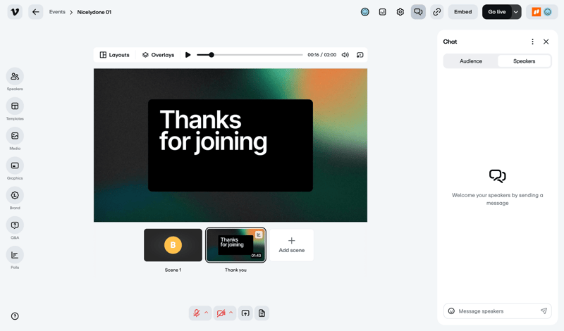 Vimeo screen example