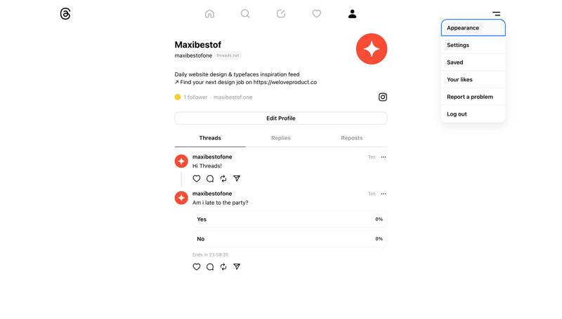 Threads
			         ux ui design