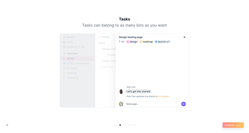 Height assigning tasks screen example