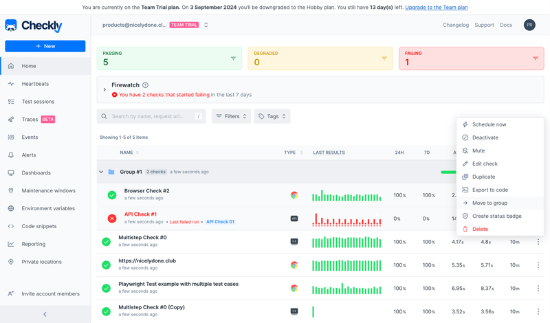 Checkly
			             ux ui design