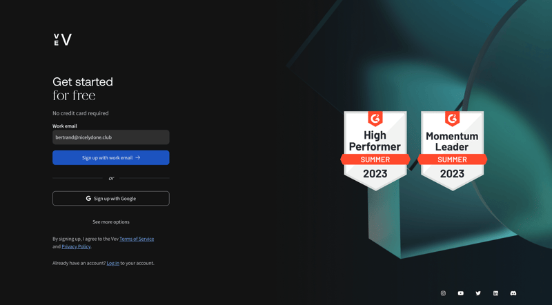 Vev
			        ux ui design