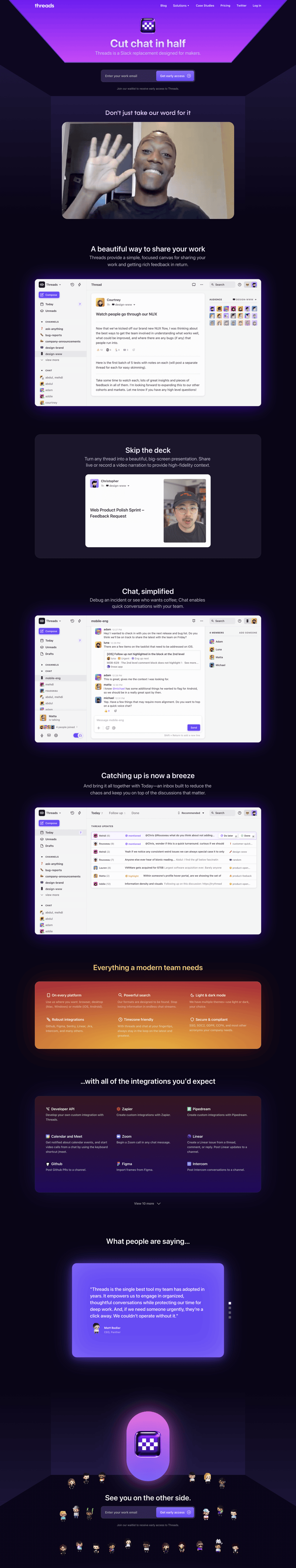 Threads
			    ux ui design