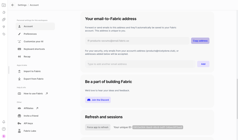 Fabric screen example