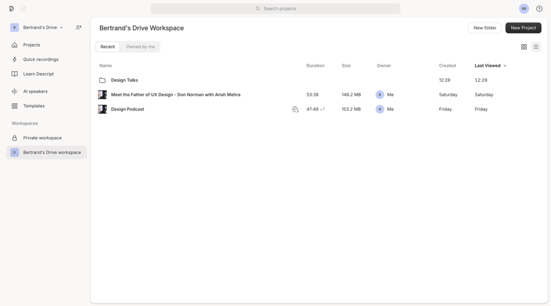Descript
			               ux ui design