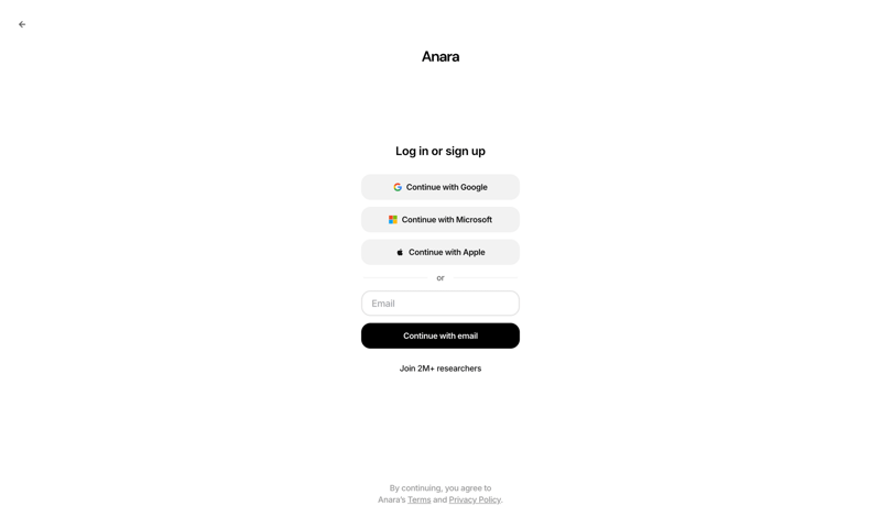 Anara screen example