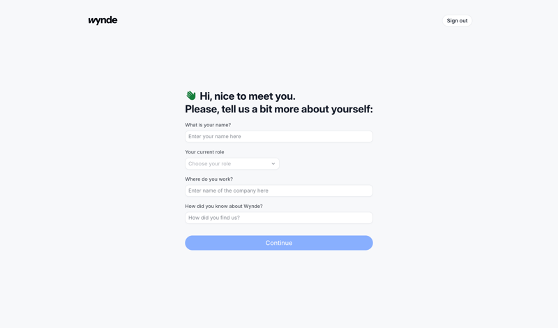 Wynde
			  ux ui design
