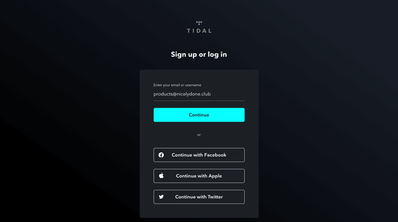 Tidal
			          ux ui design