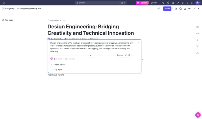 ClickUp
			   ux ui design