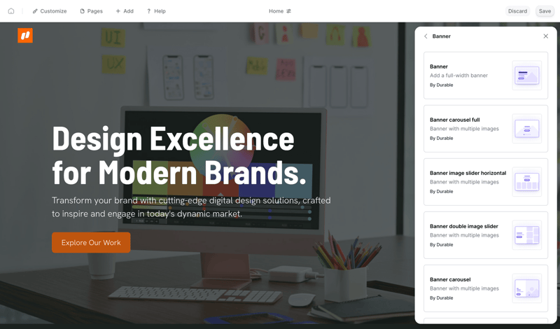 Durable screen example