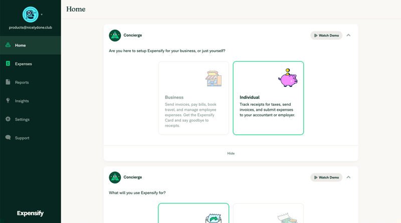 Expensify
			            ux ui design