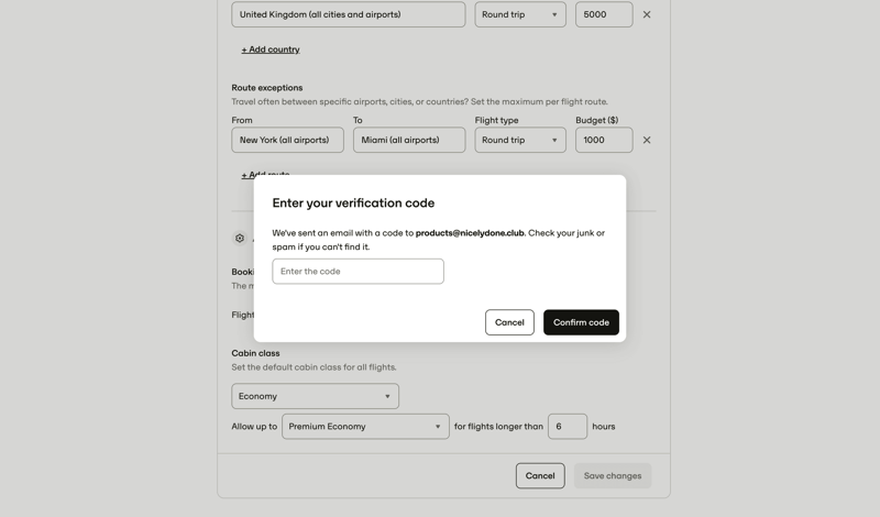 Travelperk screen example