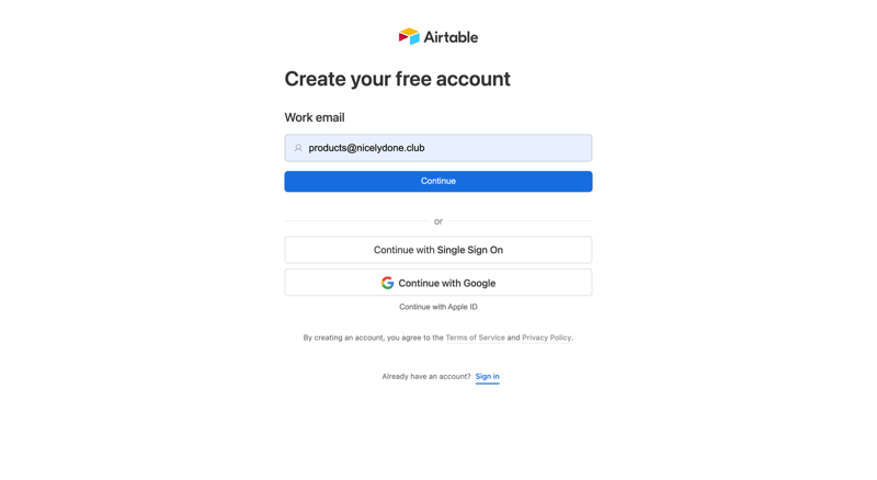 Airtable
			          ux ui design