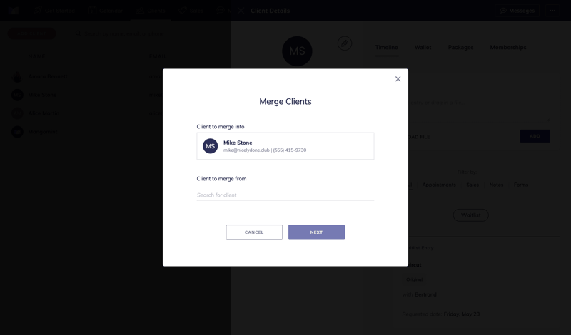 Mangomint screen example