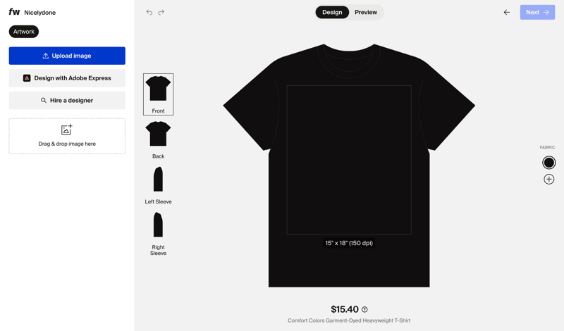 Fourthwall screen example