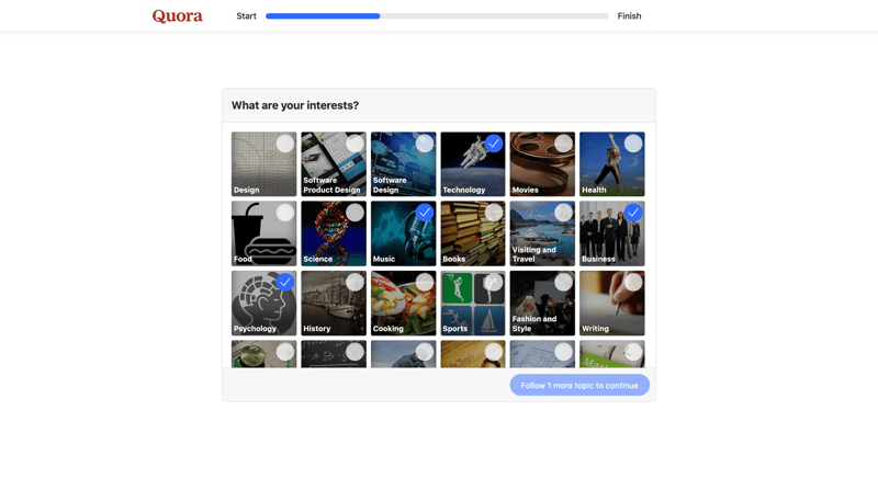Quora screen example