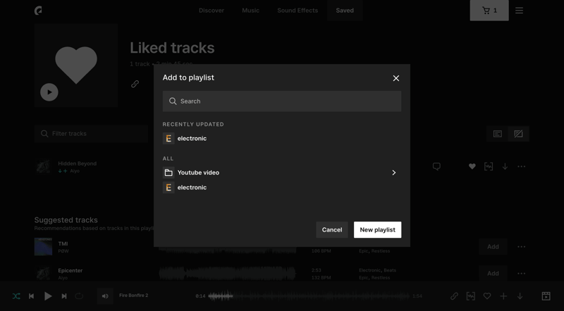 Epidemic Sound
			 ux ui design