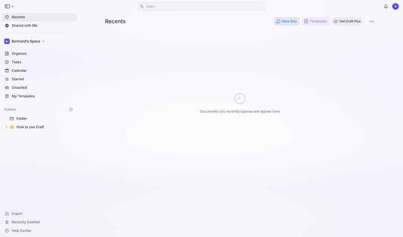 Craft screen example