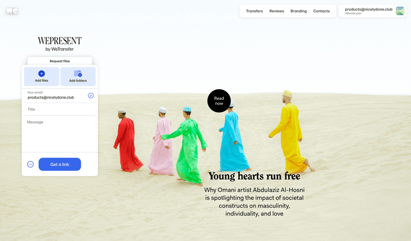 WeTransfer
			   ux ui design
