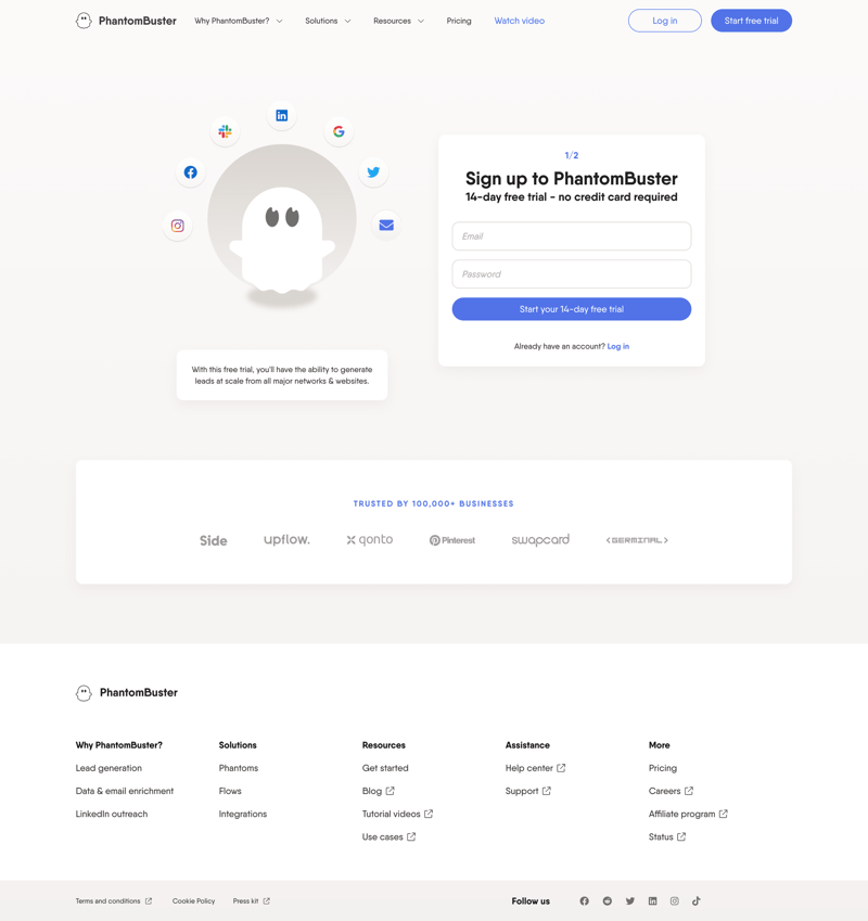 PhantomBuster
			       ux ui design