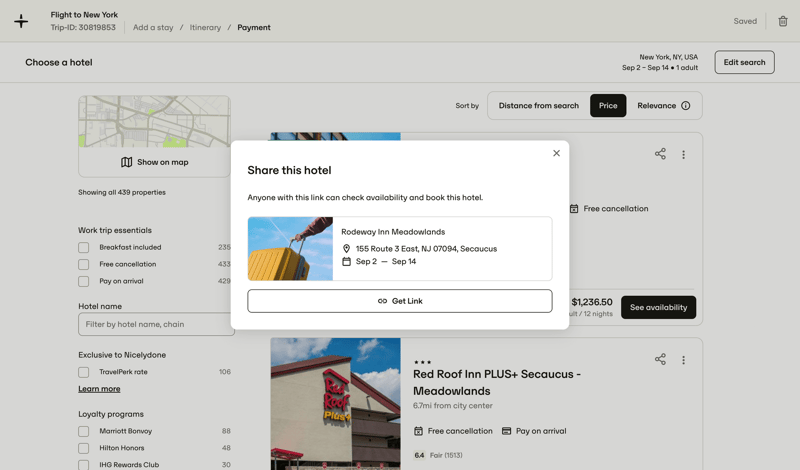 Travelperk screen example