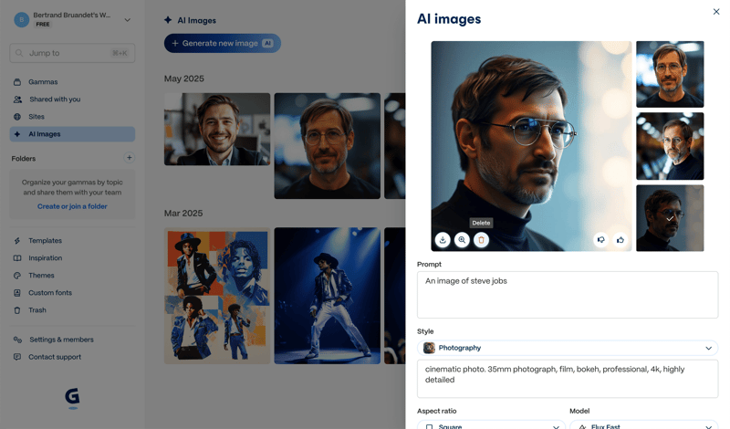 Gamma screen example