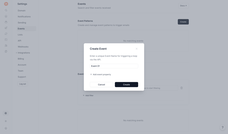 Loops screen example