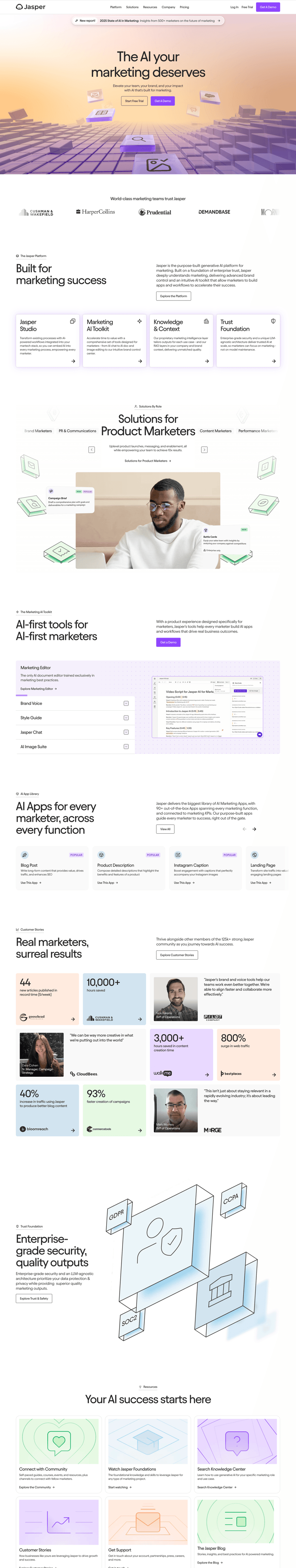 Jasper
				 page example