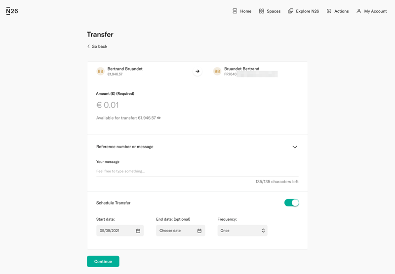 N26
			   ux ui design
