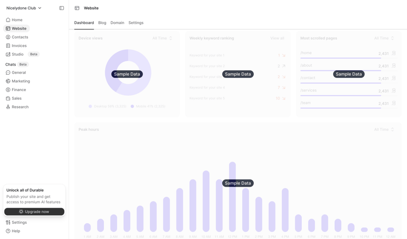 Durable screen example