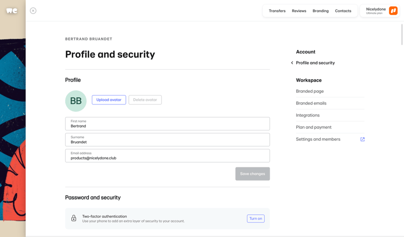 WeTransfer
			               ux ui design