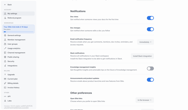 Slite
			    ux ui design