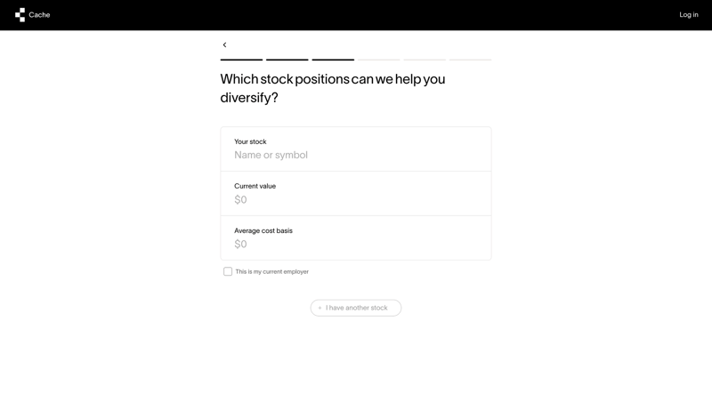 Cache screen example