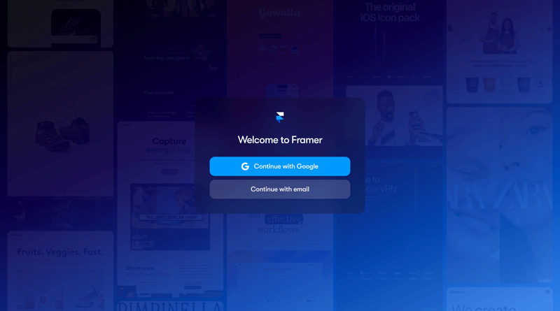 Framer
			        ux ui design