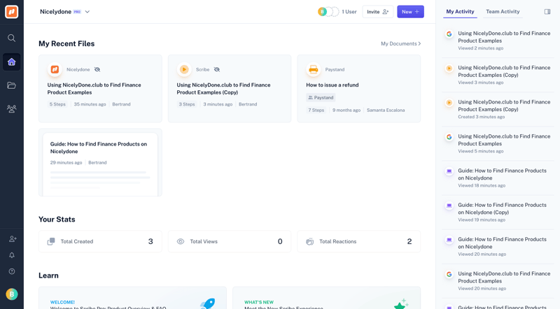 Scribe
			         ux ui design