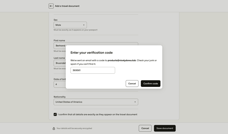 Travelperk screen example