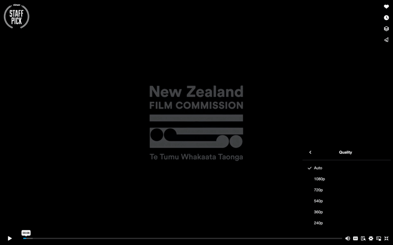 Vimeo screen example