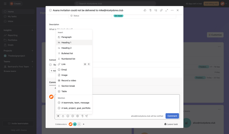 Asana
			       ux ui design